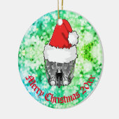 Skull MRI Santa hat "Christmas 20xx" Ceramic Orn Keramisch Ornament (Links)