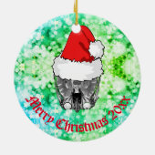 Skull MRI Santa hat "Christmas 20xx" Ceramic Orn Keramisch Ornament (Achterkant)