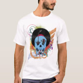 Skull Music Grunge Splatter T-shirt (Voorkant)