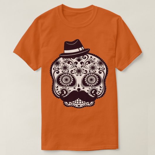 Skull Mustache Classic TShirt (Design voorkant)
