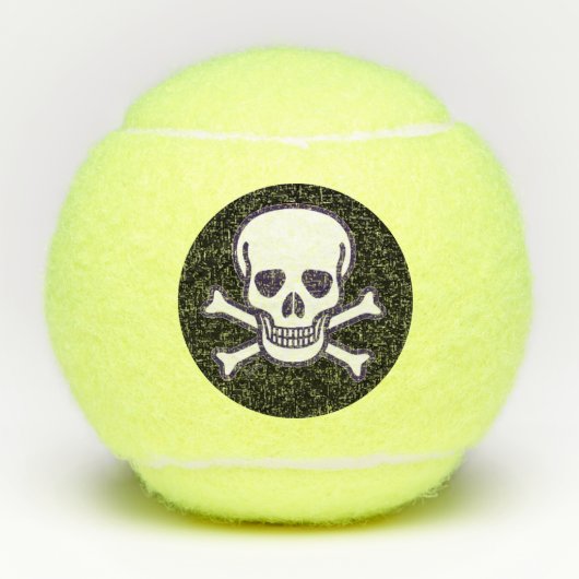 Skull n Bones black Penn tennis balls Tennisballen (Voorkant)