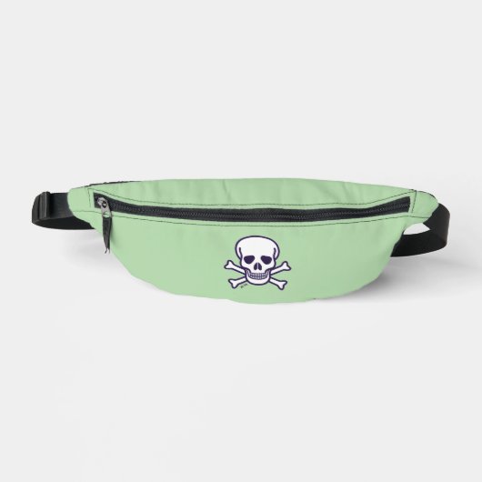 Skull n Bones green fanny pack Heuptasje (Voorkant)