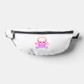 Skull n Bones neon white fanny pack Heuptasje (Liggend)