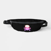 Skull n Bones white neon black fanny pack Heuptasje (Voorkant)