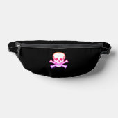 Skull n Bones white neon black fanny pack Heuptasje (Liggend)