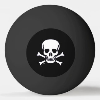 Skull n Botten Black 1 ster pingpongbal