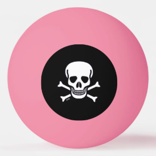 Skull n Botten Black oran glo 1 ster ping pong bal Pingpongbal