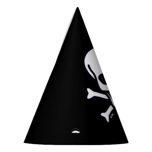 Skull n Botten Black party petten Feesthoedjes (Links)