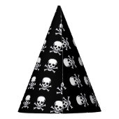 Skull n Botten Black party petten Feesthoedjes (Achterkant)