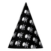 Skull n Botten Black party petten Feesthoedjes (Links)