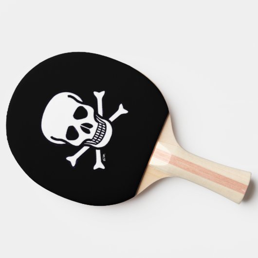 Skull n Botten Black ping pong paddle Tafeltennisbatje (Zijkant)