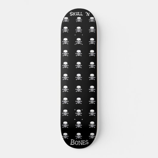 Skull n Botten Black skateboard (Voorkant)
