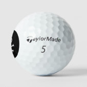 Skull n Botten Black Taylor Made TP5 golfballen (Logo)