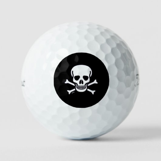 Skull n Botten Black Titleist Pro V1 golfballen (Voorkant)