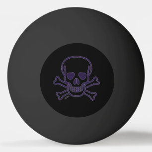 Skull n Botten Ghost black 1 ster ping pongball Pingpongbal