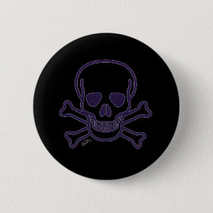 Skull n Botten Ghost-knop Ronde Button 5,7 Cm