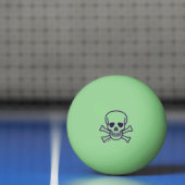 Skull n Botten groene gloed 1 ster pingpongbal (Net)