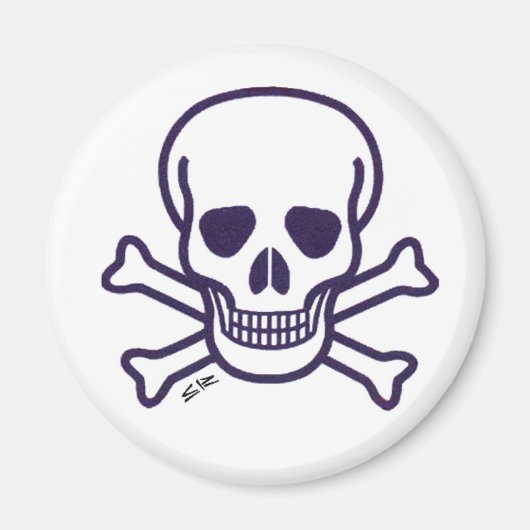 Skull n Botten magnet (Voorkant)
