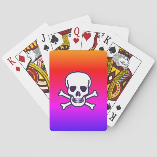Skull n Botten neon Poker speelkaarten (Achterkant)