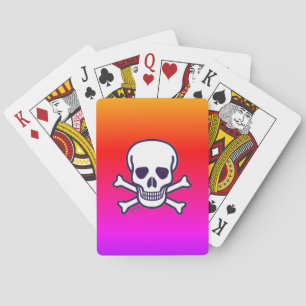Skull n Botten neon Poker speelkaarten