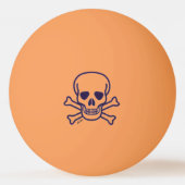 Skull n Botten oranje 3 ster pingpongbal (Voorkant)
