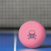 Skull n Botten oranje gloed 1 ster pingpongbal (Net)