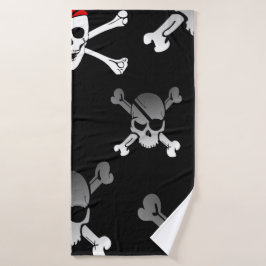Skull n Botten Party Pirate Bath Towel Set Bad Handdoek
