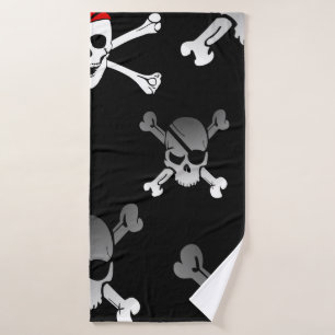 Skull n Botten Party Pirate Bath Towel Set Bad Handdoek