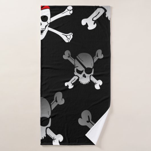 Skull n Botten Party Pirate Bath Towel Set Bad Handdoek (Badhanddoek)