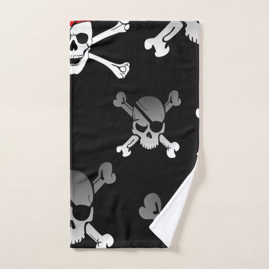 Skull n Botten Party Pirate Bath Towel Set Bad Handdoek (Handdoek)