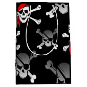 Skull n Botten Party Pirate Medium Gift Bag Cadeauzakje (Voorkant)