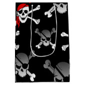 Skull n Botten Party Pirate Medium Gift Bag Medium Cadeauzakje (Achterkant)