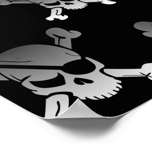 Skull n botten Party Pirate Poster (Hoek)