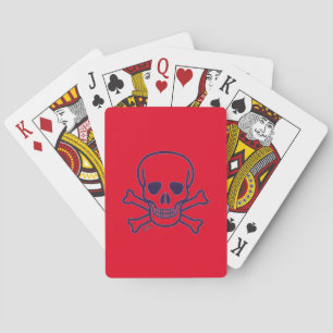 Skull n Botten rood Poker speelkaarten