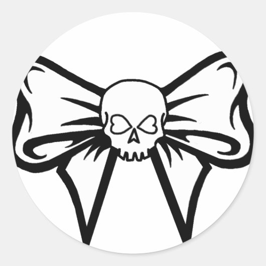 Skull-N-Bow Sticker (Voorkant)