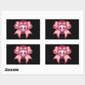 Skull 'n Bows Rechthoekige Sticker (Vel)