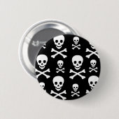Skull N Crossbones Ronde Button 5,7 Cm (Voorkant /achterkant)