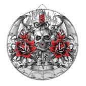 Skull n Dagger met Devil wings Dartbord (Voorkant)