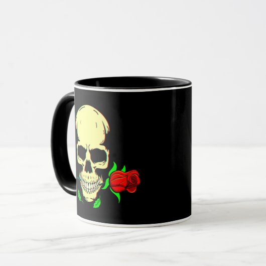Skull N Roses 3D  Mok (Voorkant links)