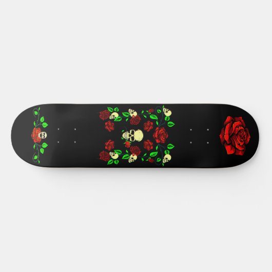 Skull N Rozen 3D Persoonlijk Skateboard (Horizontaal)
