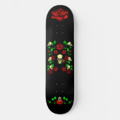 Skull N Rozen 3D Persoonlijk Skateboard (Voorkant)