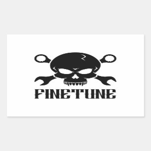 Skull 'n' Tools 2 - Finetune (zwart) Rechthoekige Sticker