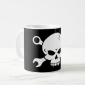 Skull 'n' Tools - Schroefpiraat 2 (wit) Koffiemok (Voorkant links)