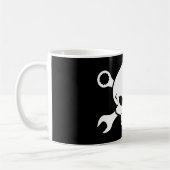 Skull 'n' Tools - Schroefpiraat 2 (wit) Koffiemok (Links)