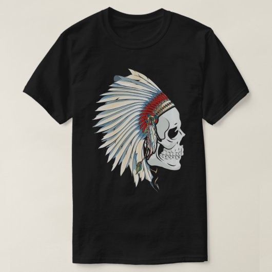 Skull Native American T-shirt (Design voorkant)