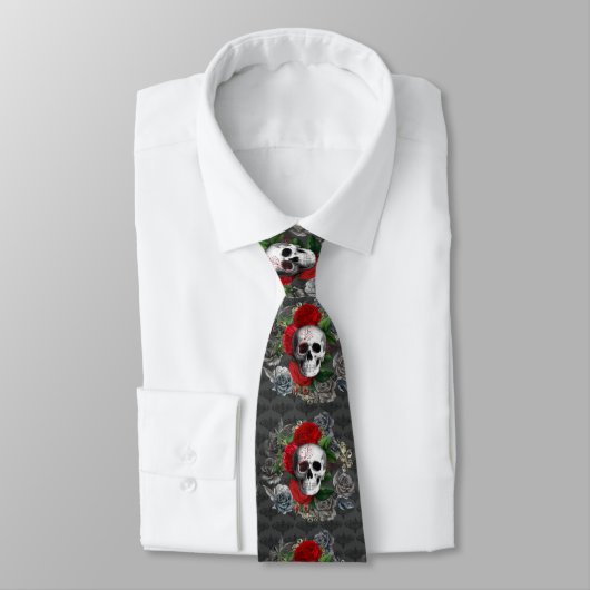 Skull Necktie Stropdas (Gebonden)