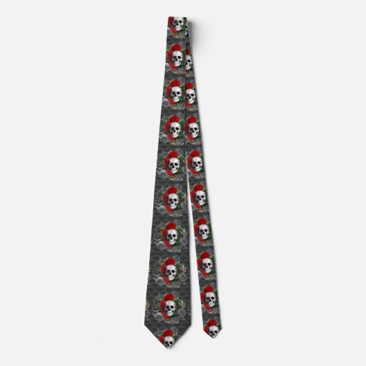 Skull Necktie Stropdas (Voorkant)