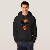 SKULL NEON PAINT ABSTRACT HOODIE (Voorkant volledig)