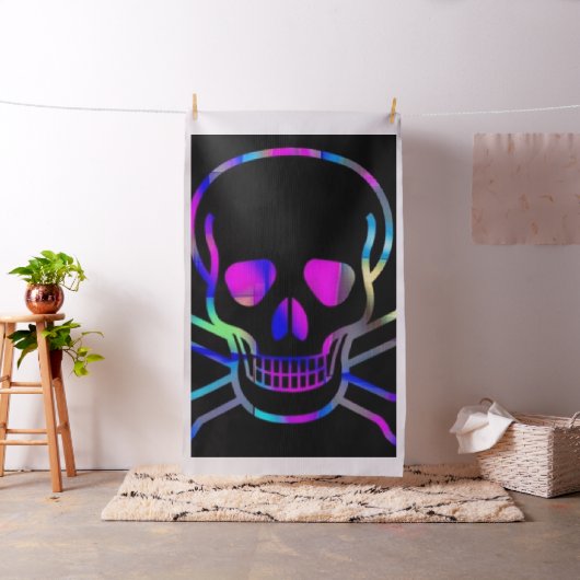 Skull, neon stof (Voorbeeld)