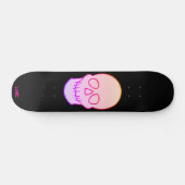 Skull - neongloed persoonlijk skateboard (Horizontaal)